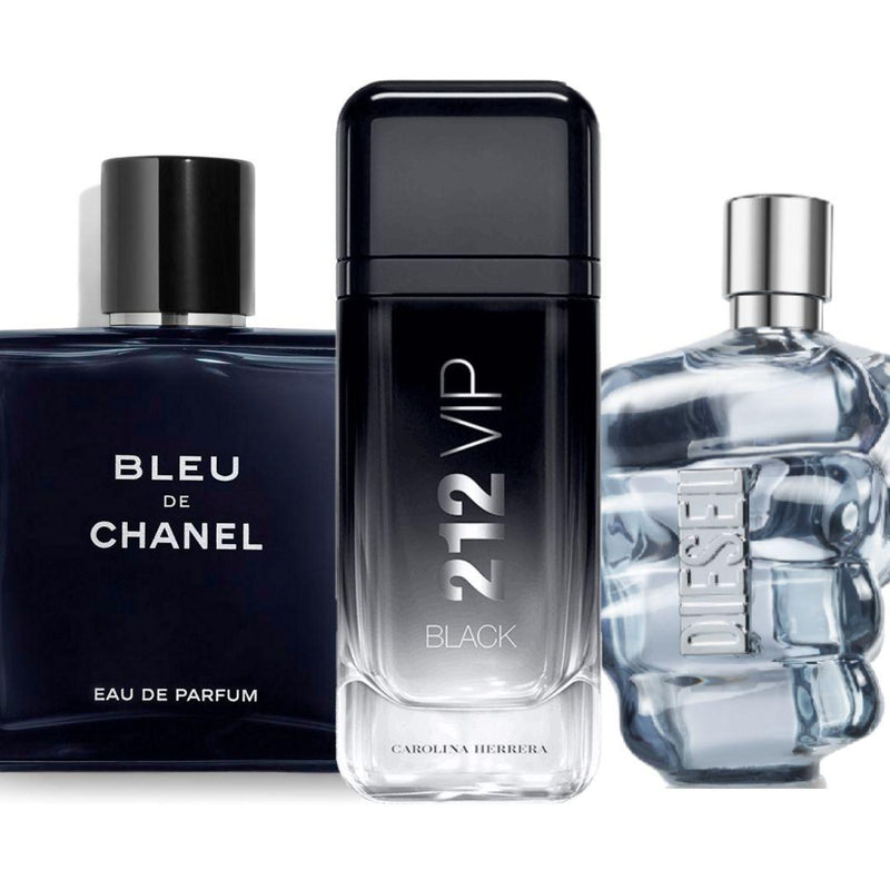 SUPER PROMOCIÓN KIT PERFUM (BLEU+DIESEL+212VIPBLACK) COMPRE 1 Y RECIBA 3