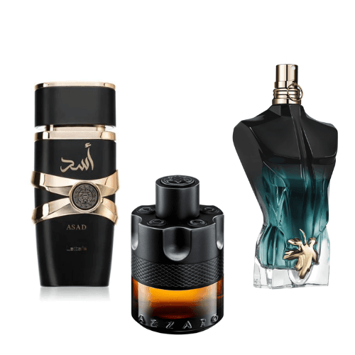 PROMOCÍON KIT X3 (le beau parfum+asad+azzaro)